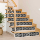 Black Vinyl Arabesque Peel And Stick Removable Tiles