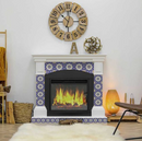 Blue White and Gold Mosaic Removable Vinyl Tiles (24 Tiles/Set)