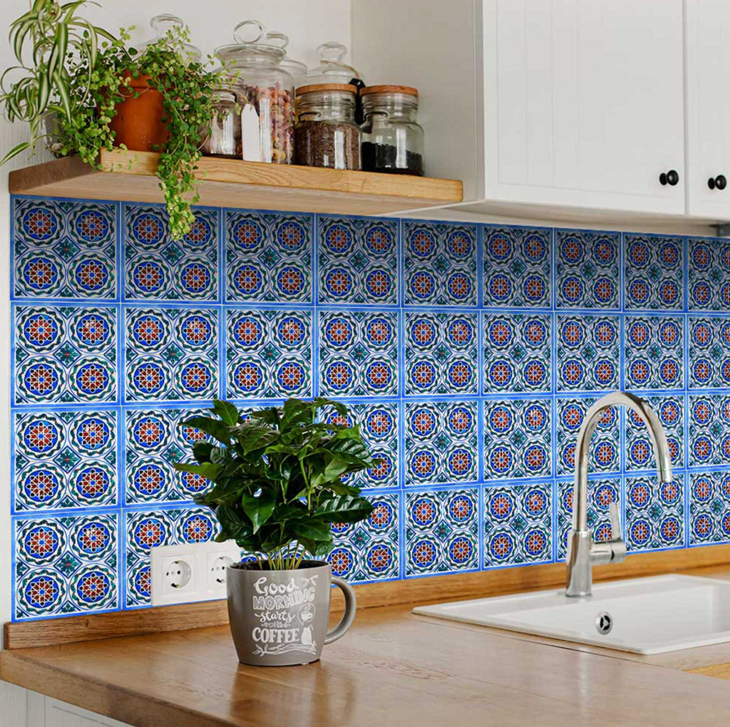 Augustine Removable Peel and Stick Vinyl Tiles (24 Tiles/Set)
