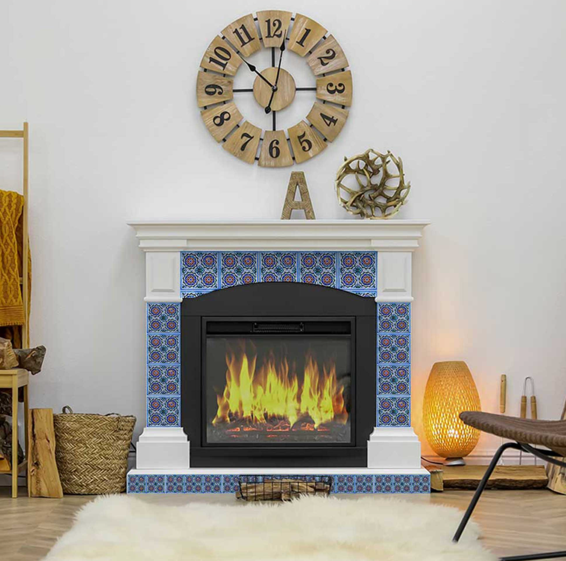 Augustine Removable Peel and Stick Vinyl Tiles (24 Tiles/Set)