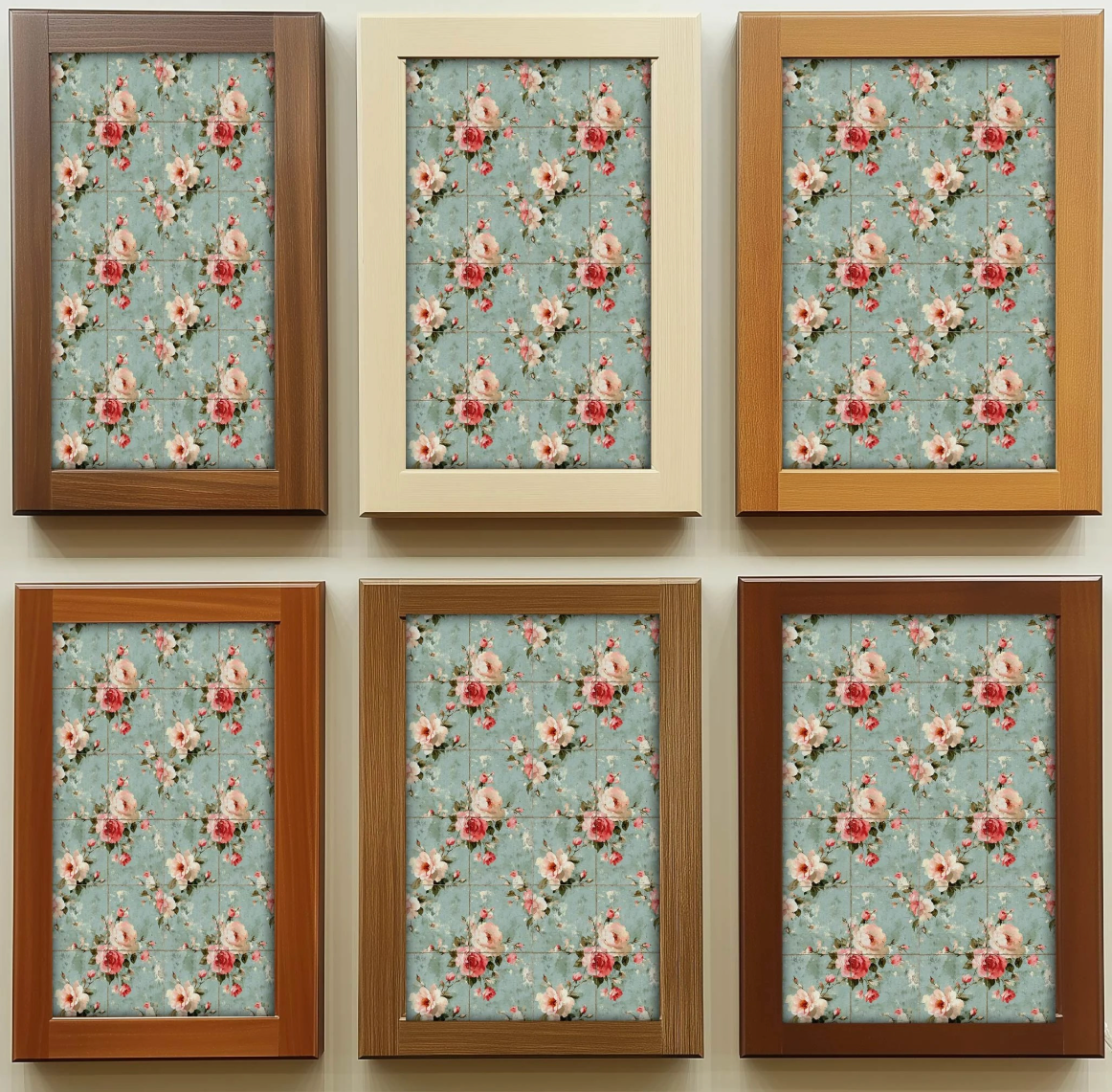 Red And Green Vinyl Arabesque Peel And Stick Removable Tiles (24 Tiles/Set)